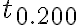 t_{0.200}