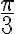 \dfrac{\pi}{3}