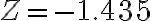 Z=-1.435