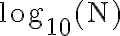 \log _{10}(\mathrm{~\mathrm{N}})