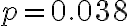 p=0.038