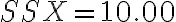 SSX = 10.00