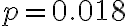 p
    = 0.018