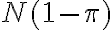 N(1-\pi)
