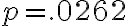 p=.0262