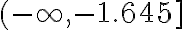 (-\infty,-1.645]