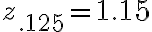 z_{.125}=1.15
