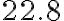 \mathrm{22.8}