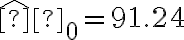 \hat β_0=91.24