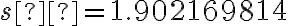 sε=1.902169814