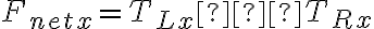 F_{netx}=T_{Lx}−T_{Rx}