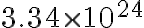 3.34 \times 10^{24}