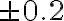 \pm 0.2