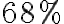 \mathrm{68\%}