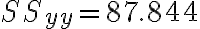 SS_{yy}=87.844