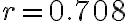 r=0.708