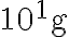 10^{1} \mathrm{~g}