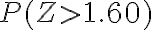 P(Z > 1.60)