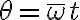 \theta=\bar{\omega} t