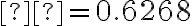 ρ= 0.6268