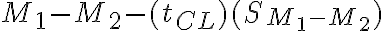 M_1 -
    M_2 - (t_{CL})(S_{M_1-M_2})