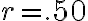 r = .50