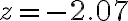 z=-2.07