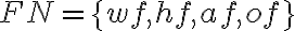 F N=\{w f, h f, a f, o f\}