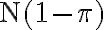 \mathrm{N}(1-\pi)
