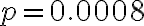 p=0.0008