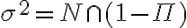 \sigma^{2}=N \cap(1-\Pi)