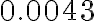 0.0043