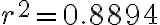 r^2 = 0.8894