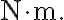 \mathrm{N} \cdot \mathrm{m}.