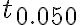 t_{0.050}