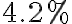 4.2 \%