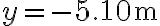 y=-5.10 \mathrm{~m}