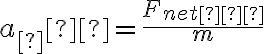a_∥ = \frac{F_{net∥}}{m}