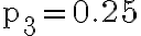 \mathrm{p}_{3}=0.25