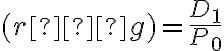 (r−g)=\dfrac{D_1}{P_0}