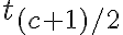 t_{(c+1)/2}