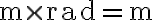 \mathrm{m} \times \mathrm{rad}=\mathrm{m}