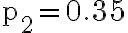 \mathrm{p}_{2}=0.35
