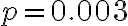 p=0.003