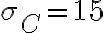 \sigma_{C}=15