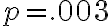 p=.003