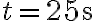 t=25 \mathrm{~s}