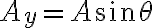  A_y=A\sin\theta 