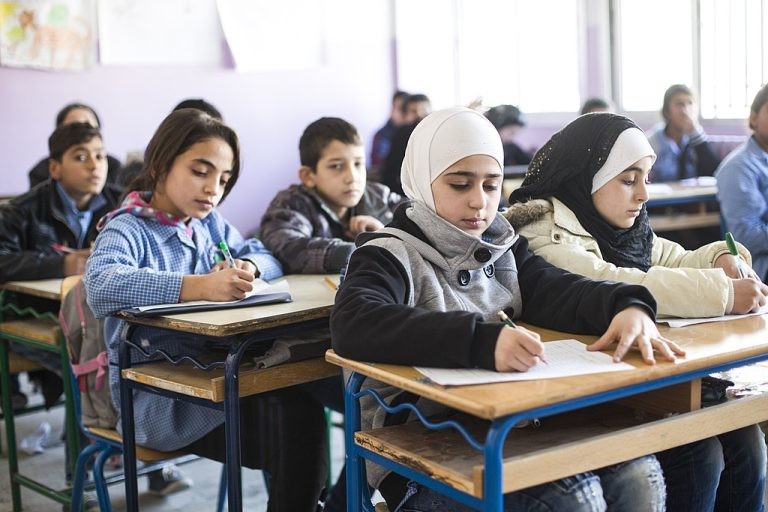 Young students in a classroom
