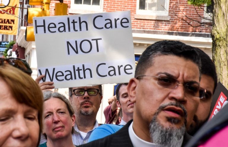 Healthcare, Not Wealthcare! rally in Philadelphia